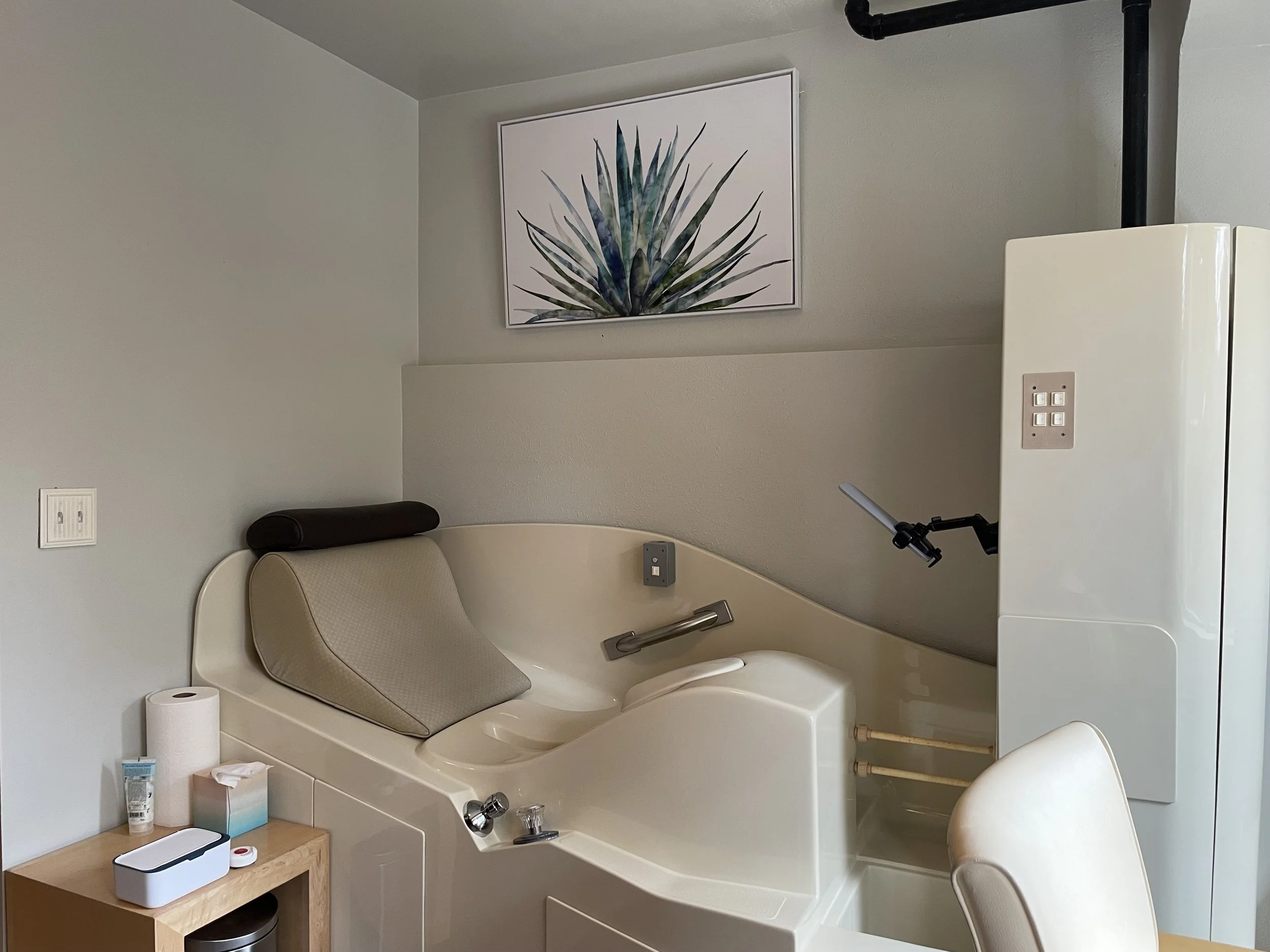 Clean, private colon hydrotherapy treatment room at GetWellness Center