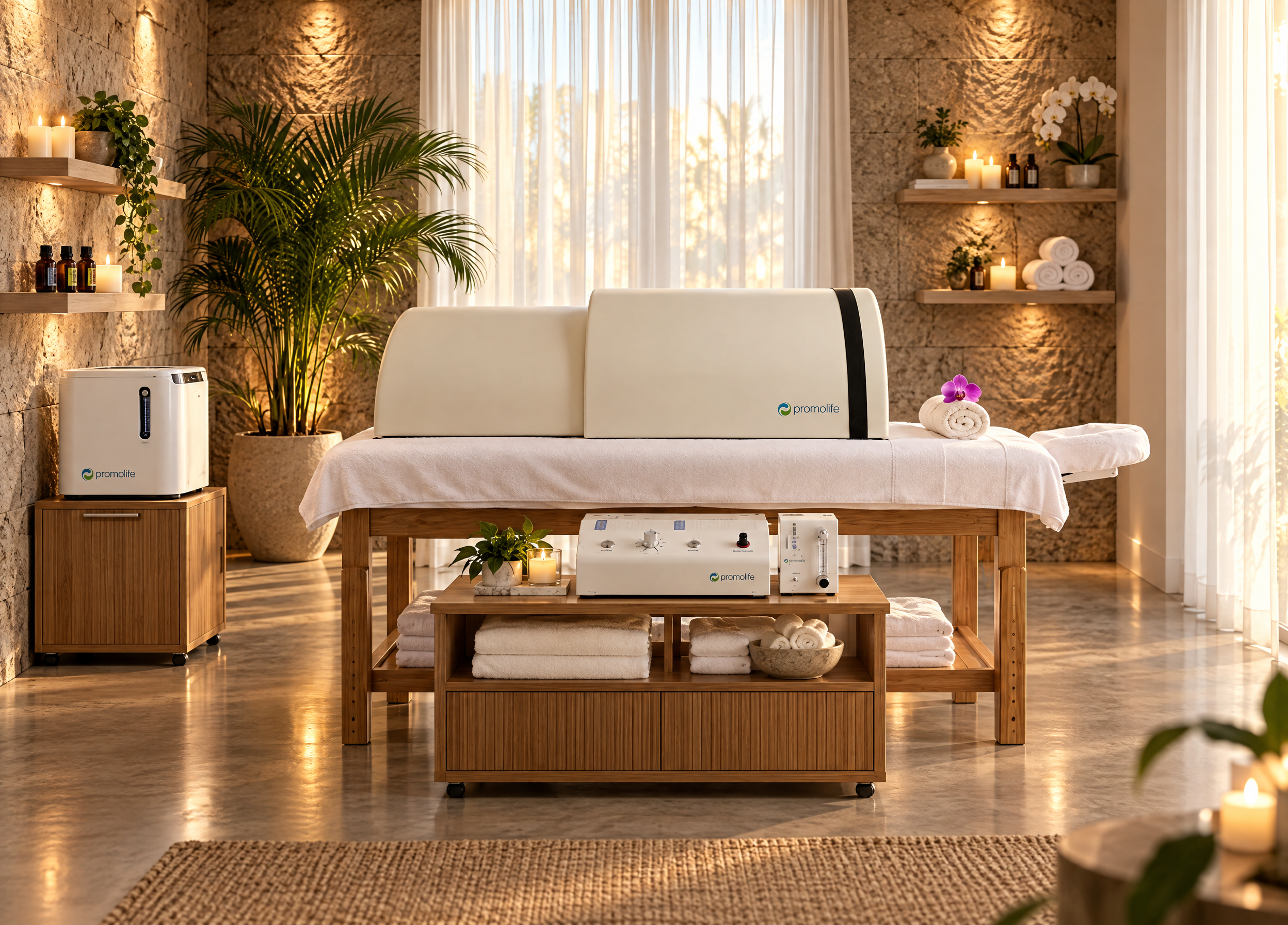 High-end ozone therapy suite with Promolife equipment at GetWellness Center